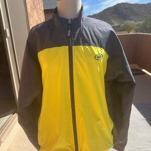 ILLUMINATE unisex reflective cycling, running & hiking yellow jacket size large.